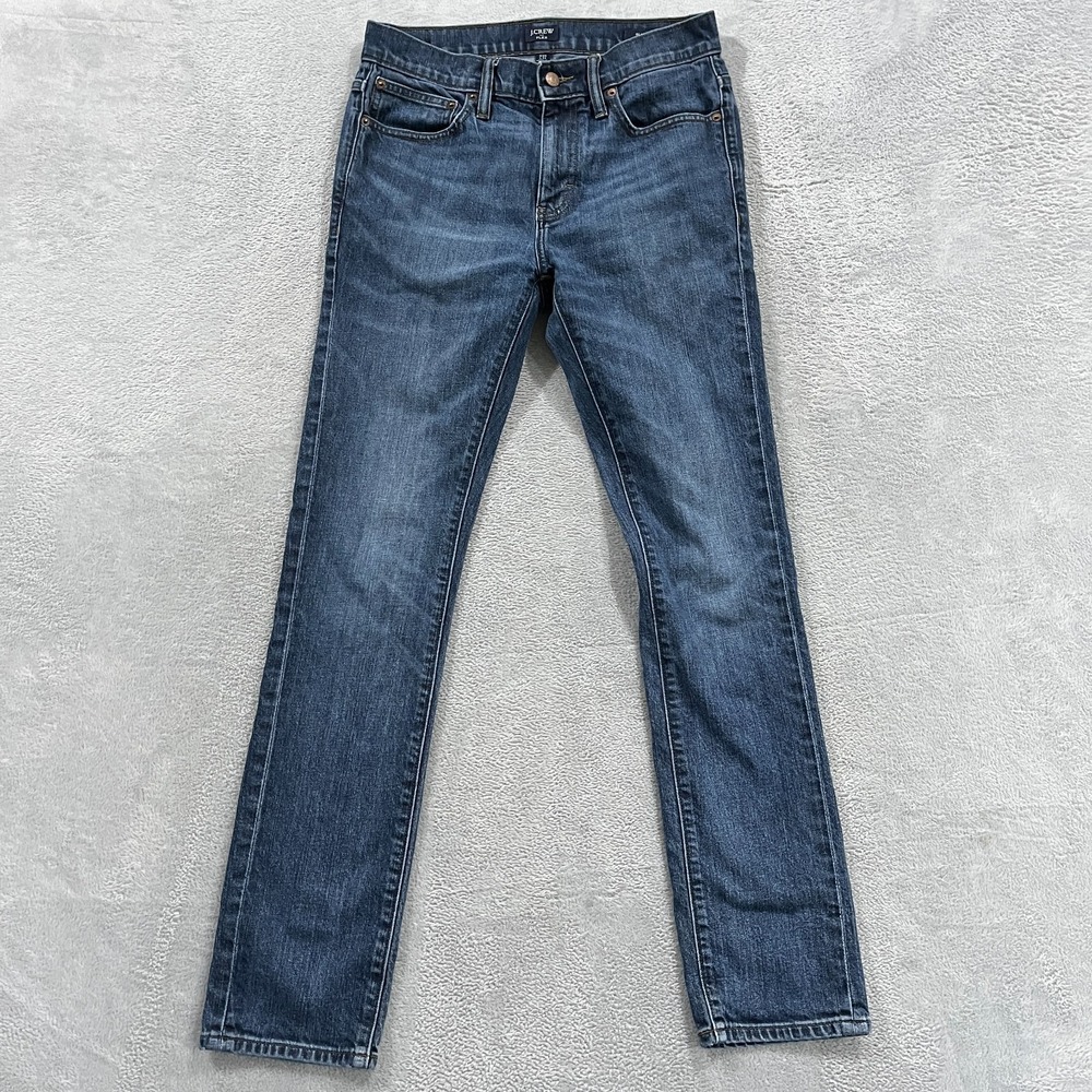 J Crew Flex Jeans Mens 29x32 Slim Blue Denim Faded Western Y2K Stretch Whiskered